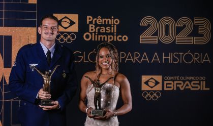 Rebeca Andrade e Marcus D’Almeida vencem o Prêmio Brasil Olímpico 2023