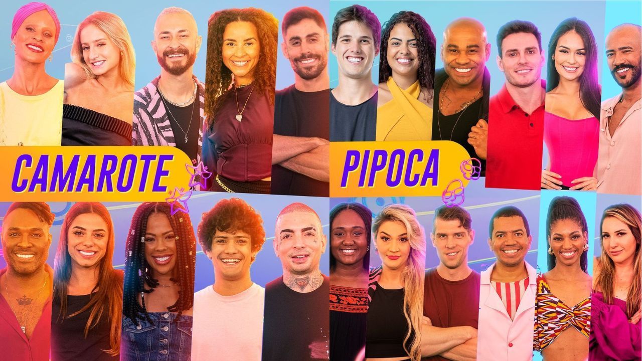 Participantes dos grupos Camarote e Pipoca do BBB23