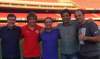Zetti, Lugano, Caio Ribeiro, Raí e Rogério Ceni