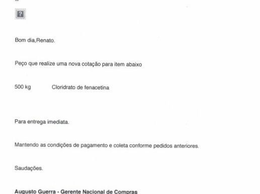 Retorno de e-mail para Renato Cariani / Reprodução