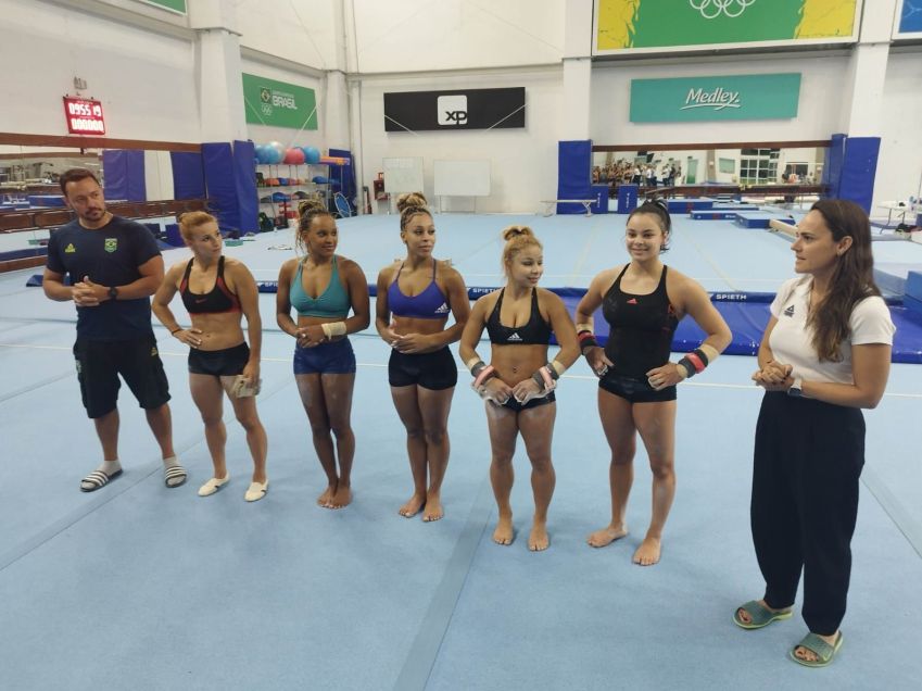 Time Brasil de Ginástica Artística em treino no CT do COB no Rio de Janeiro | Foto: Jairo Nascimento / Bruna Baddini - CNN Brasil