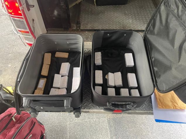 Malas em que foram transportados 47,2kg de ouro ilegal em Manaus / Divulgação/PF