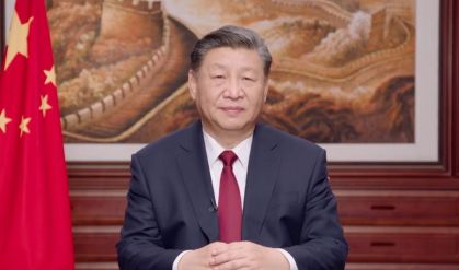 O presidente da China, Xi Jingping, em discurso de Ano Novo