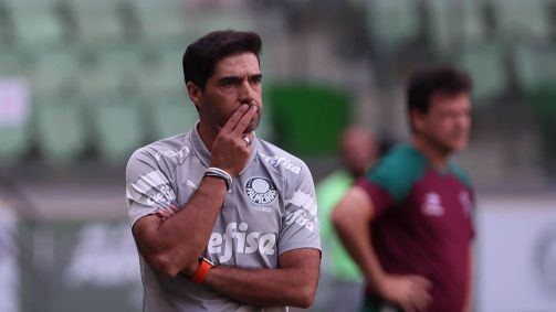 Abel Ferreira, técnico do Palmeiras, na vitória sobre o Fluminense