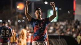 Damián Bobadilla, novo reforço do São Paulo, comemora gol pelo Cerro Porteño