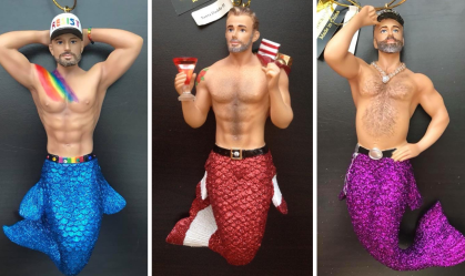 Empresa produz enfeites de Natal de 'sereios' gays para celebrar diversidade