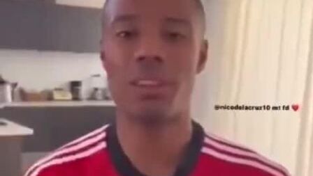 De La Cruz com a camisa do Flamengo
