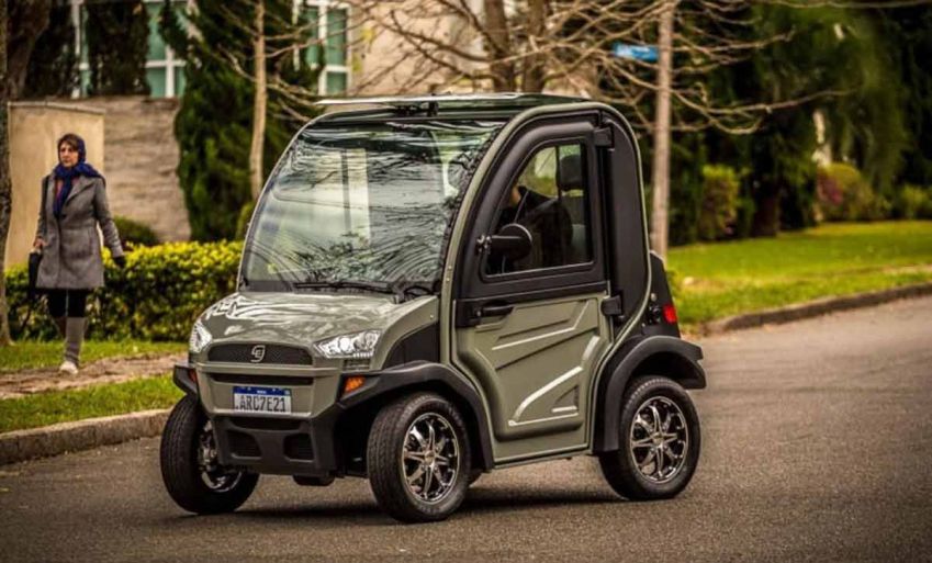 Hitech e.coTech2: mini carro elétrico é voltado para uso em condomínios e empresas / Hitech/Divulgação