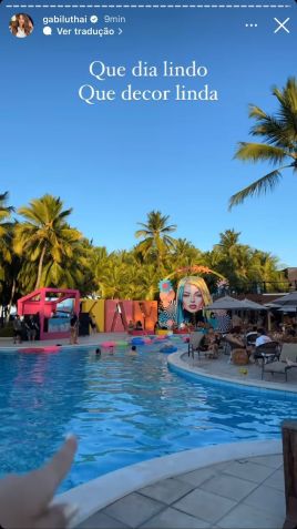 Gabi ainda compartilhou imagens do local da festa / Reprodução/Instagram