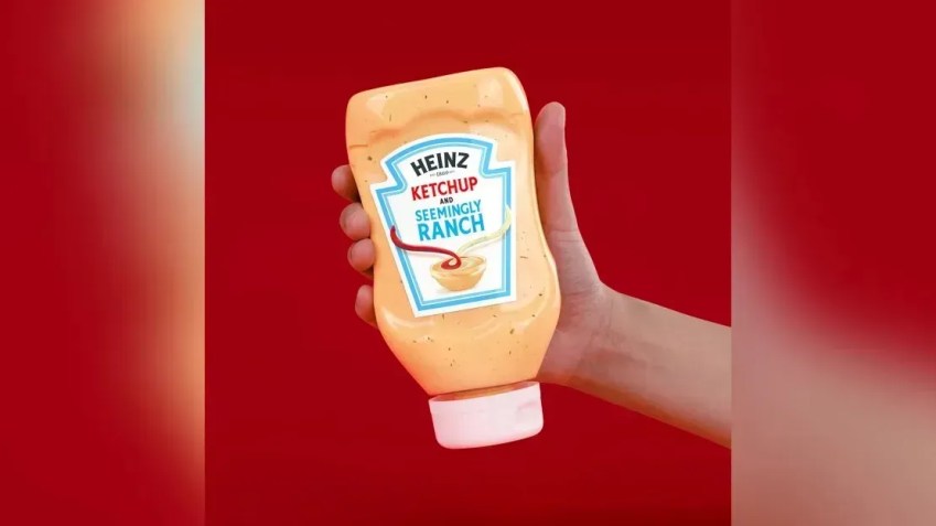 Heinz desenvolveu uma edição limitada do molho “ketchup e algo que parece molho ranch”. / Divulgação/ Heinz