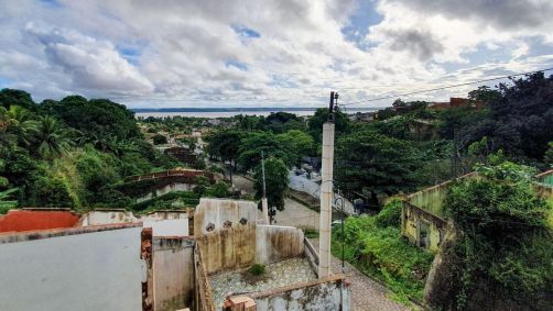 Área com risco de colapso próxima a uma mina da Braskem em Maceió