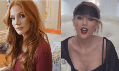Jessica Chastain diz que ganhou "playlist de término" feita por Taylor Swift