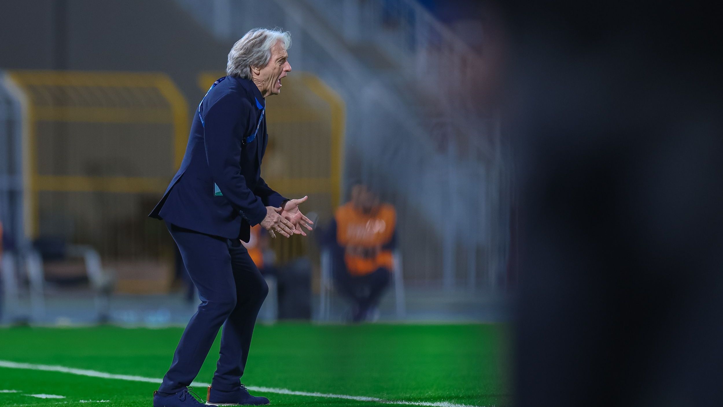 Jorge Jesus, técnico do Al-Hilal, na 17ª vitória consecutiva do time