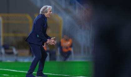 Jorge Jesus, técnico do Al-Hilal, na 17ª vitória consecutiva do time