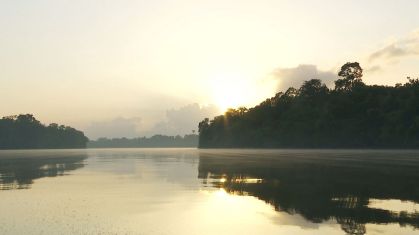 Vista de rio na região da Margem Equatorial