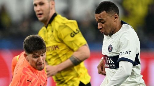 Mbappé em lance de Borussia Dortmund 1 x 1 PSG