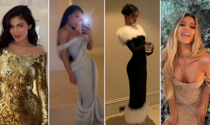 Kylie Jenner publica vídeo natalino ao lado da mãe e irmãs; veja looks