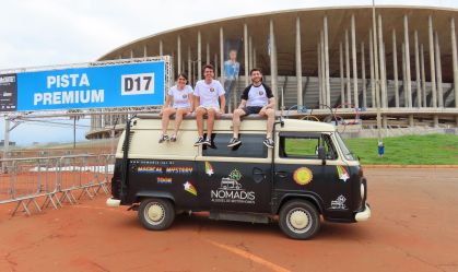 Integrantes do "Paul na Kombi" durante maratona de shows da turnê "Got Back"