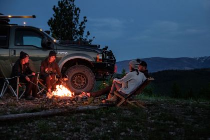 picape acampamento