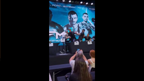 Popó tenta agredir Bambam na coletiva de apresentação da luta