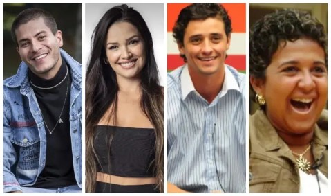 Arthur Aguiar (BBB22), Juliette (BBB21), Fael (BBB12) e Cida (BBB4)