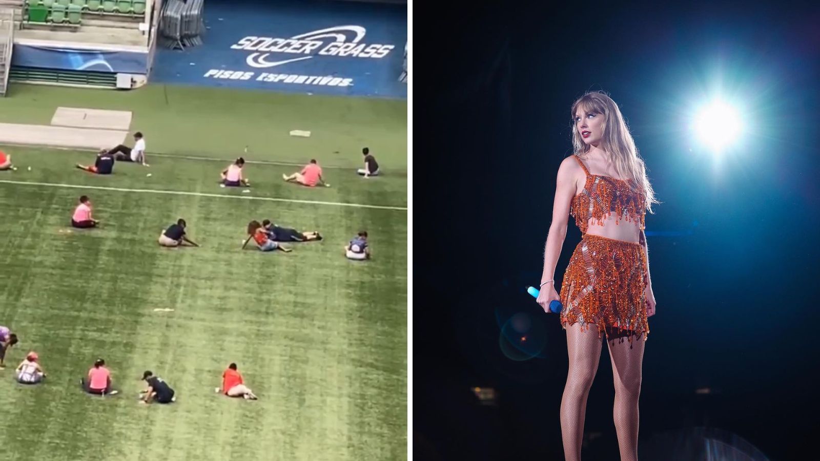 Gramado do Allianz Parque e Taylor Swift em São Paulo