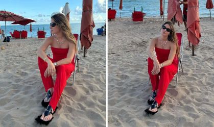 Thyane Dantas, esposa de Safadão, usa sandália com lã e viraliza