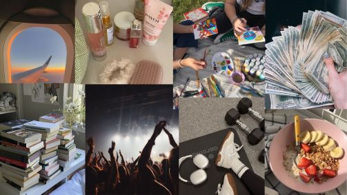 Colagens para montar um vision board