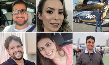 Vítimas do acidente aéreo no interior de Minas Gerais