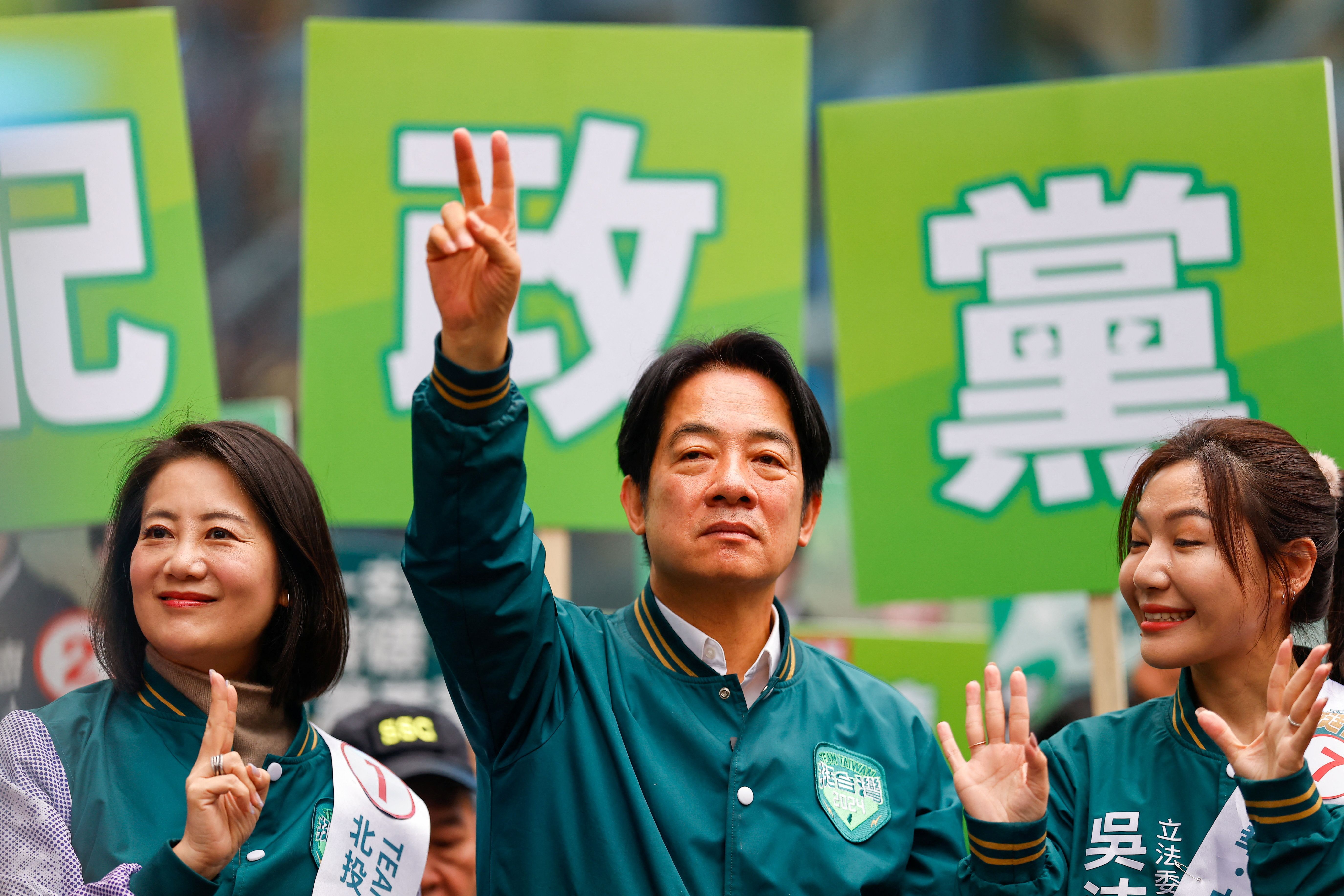 Candidato Lai Ching-te em Taipé