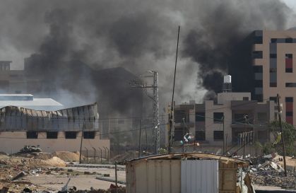 Ataque israelense em Khan Younis, sul de Gaza