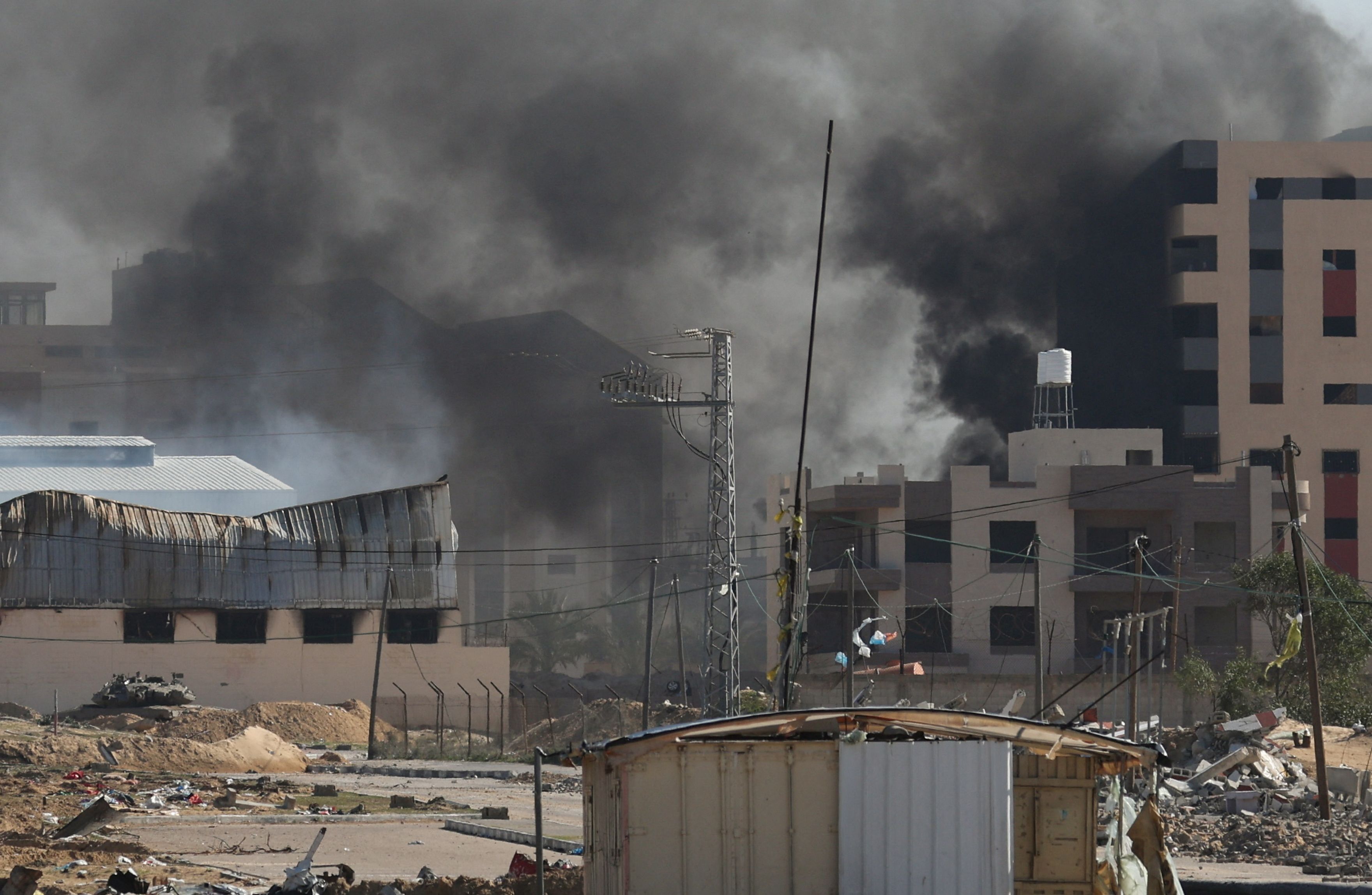Ataque israelense em Khan Younis, sul de Gaza