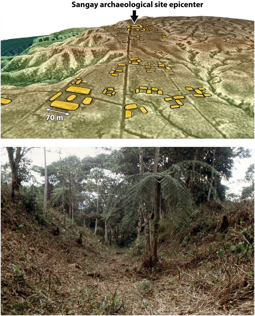 Esta rede urbana recentemente descoberta alinha-se estreitamente com outros locais que foram encontrados nas florestas tropicais. / Reprodução: Revista Science