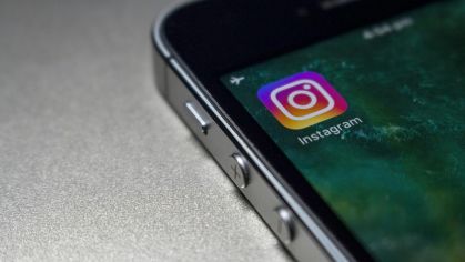 Aplicativo do Instagram visto numa tela de Iphone