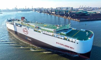 BYD recebe primeiro navio próprio para exportar carros elétricos