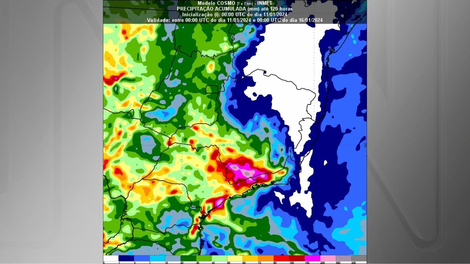 Inmet prevê forte chuva no litoral de SP
