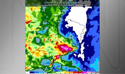 Inmet prevê forte chuva no litoral de SP
