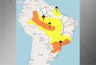 Chuvas devem atingir regiões Norte, Centro-Oeste e Sudeste; Inmet alerta para 