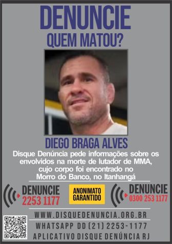 Disque Denúncia pede informações que levem a prisão dos responsáveis pela morte de lutador de MMA / Reprodução