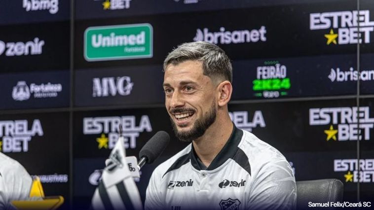 Facundo Castro, atacante do Uruguai apresentado como jogador do Ceará