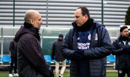 Guardiola elogia Rogério Ceni em visita do Bahia ao City: "Ele é uma lenda"