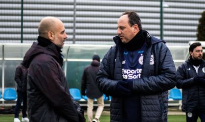 Delegações do Bahia e do Manchester City têm encontro na Inglaterra; veja imagens