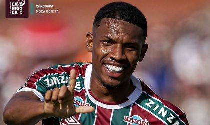 Lelê comemora gol marcado contra a Portuguesa pela segunda rodada do Carioca
