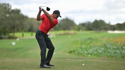Tiger Woods durante torneio em dezembro de 2023
