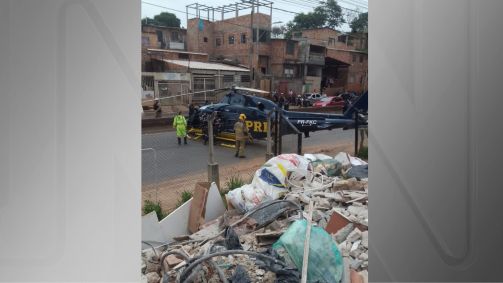 Helicóptero da PRF fez pouso de emergência em BH logo após decolar