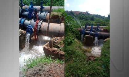 Tubulação rompida em Belford Roxo (RJ)