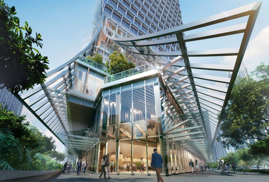 Esta é a torre Keppel de Singapura; trabalharia em um lugar assim? / Divulgação / NBBJ