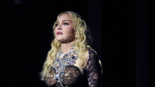 Madonna em show da The Celebration Tour em Londres, Inglaterra, em outubro de 2023