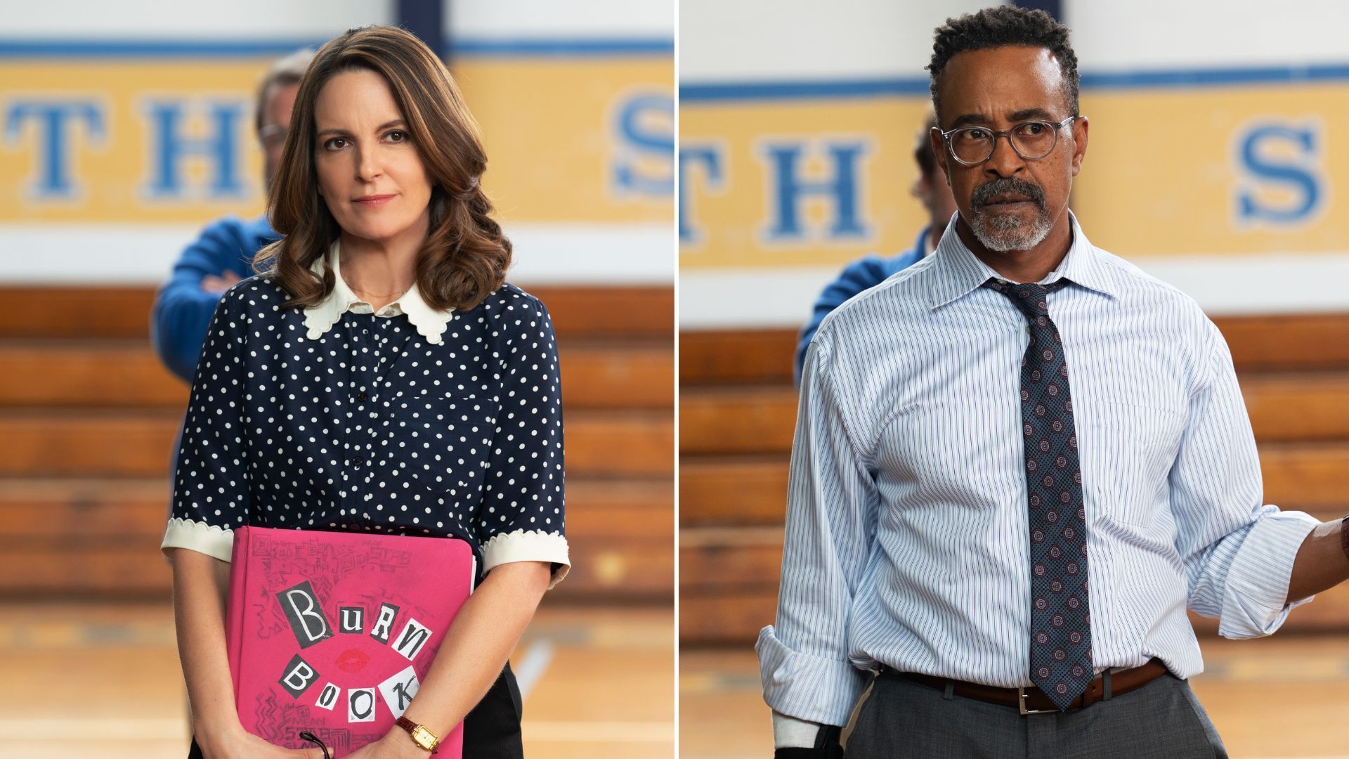 Tina Fey, como a professora Norbury, e Tim Meadows, como diretor Duvall /
