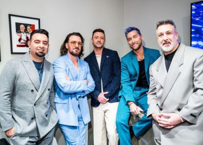 Integrantes do *NSYNC no VMA 2023